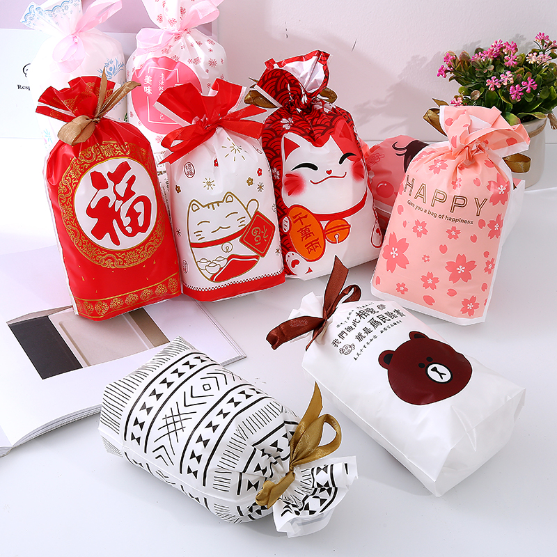 Factory direct sales of gifts, candies, snacks, self-sealing plastic packaging bags, PE bags, customized LOGO patterns Specification image