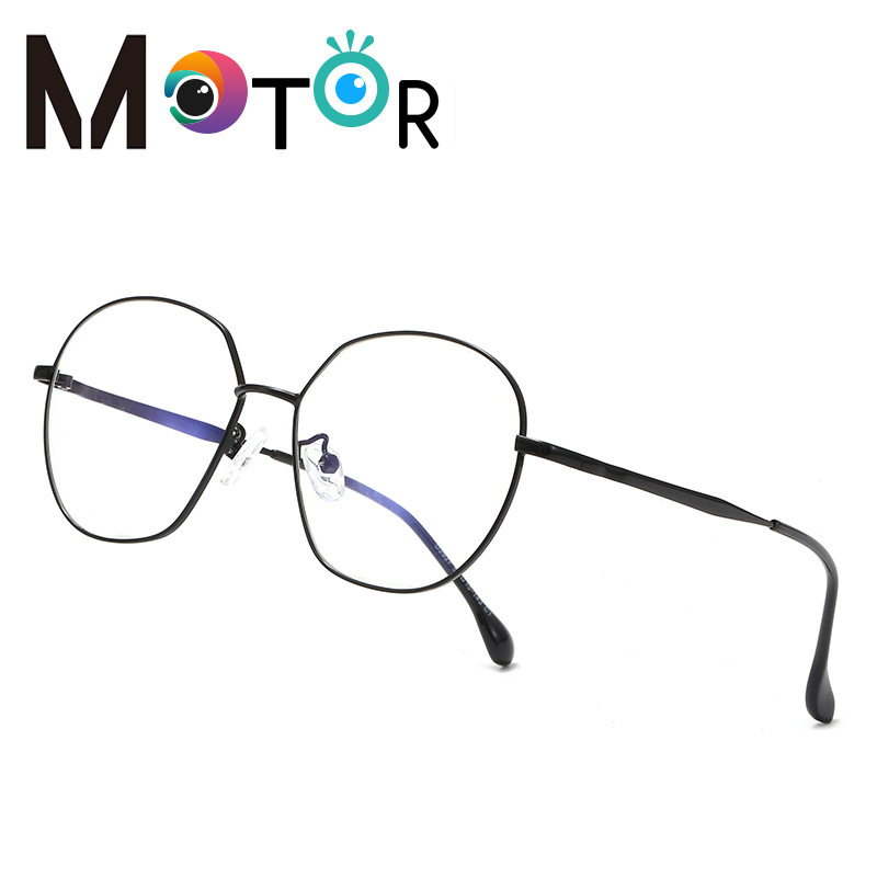 超轻多边形眼镜框光学可配近视眼镜架定制学生装饰金属复古平光镜详情图1