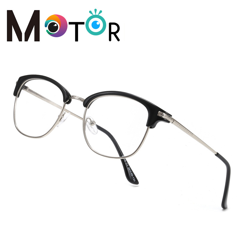 高档半框眼镜架 新款金属眉毛箭头眼镜框 可配近视复古文艺平光镜