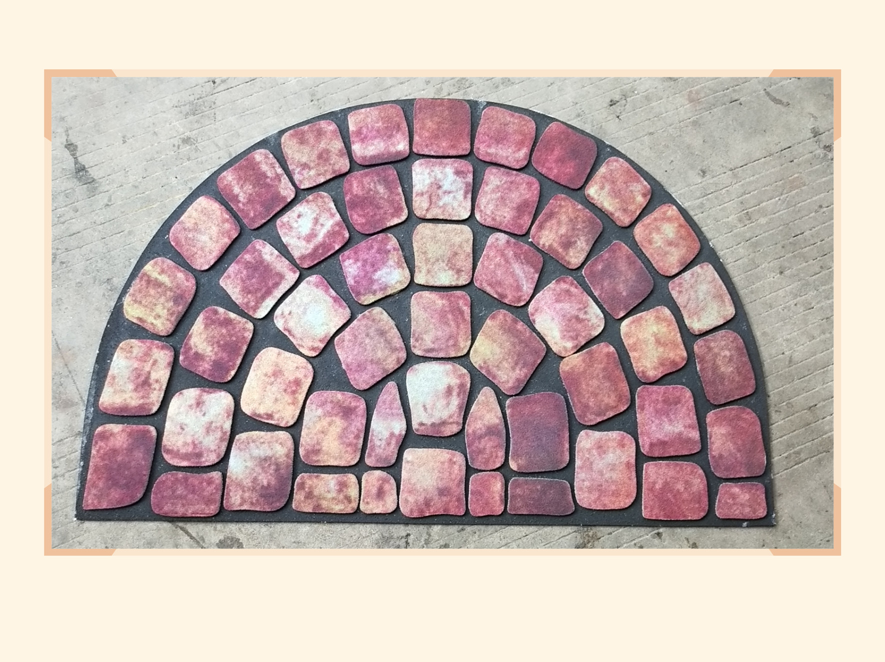 European-style rubber flocking floor mat, anti-slip mat, door mat, foot mat, carpet, mud scraper mat, outdoor mat, 58*88CM, good quality, clear pattern, multiple patterns can be mixed or cleaned, 10 pieces per piece full figure