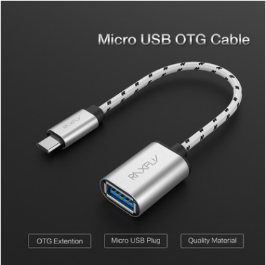 The RAXFLY MicroUSB to USB2.0 OTG converter cable applies to Samsung mobile phone data cable