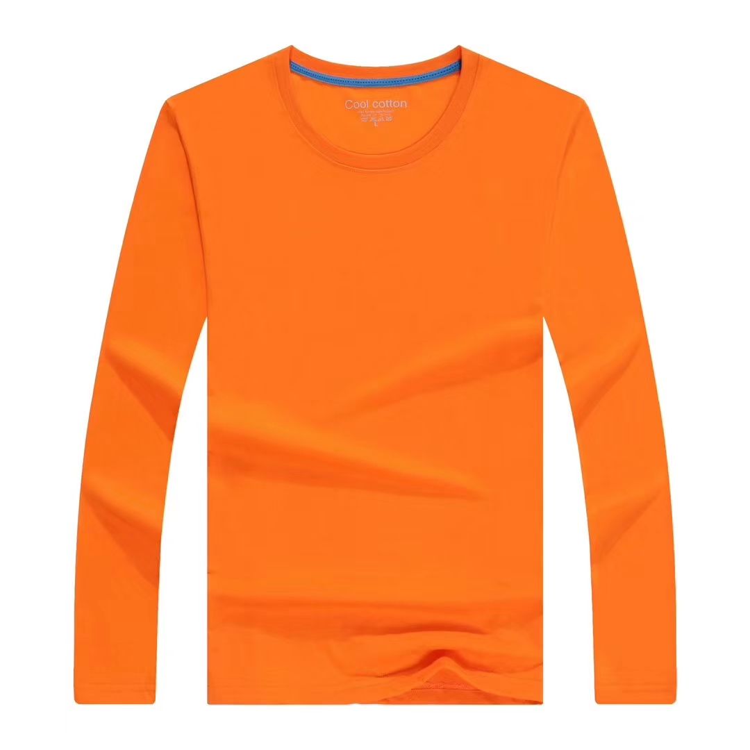 New pure cotton round-neck long-sleeved T-shirts, advertising shirts, cultural shirts, custom work clothes, group customization, printed log Application Scenario