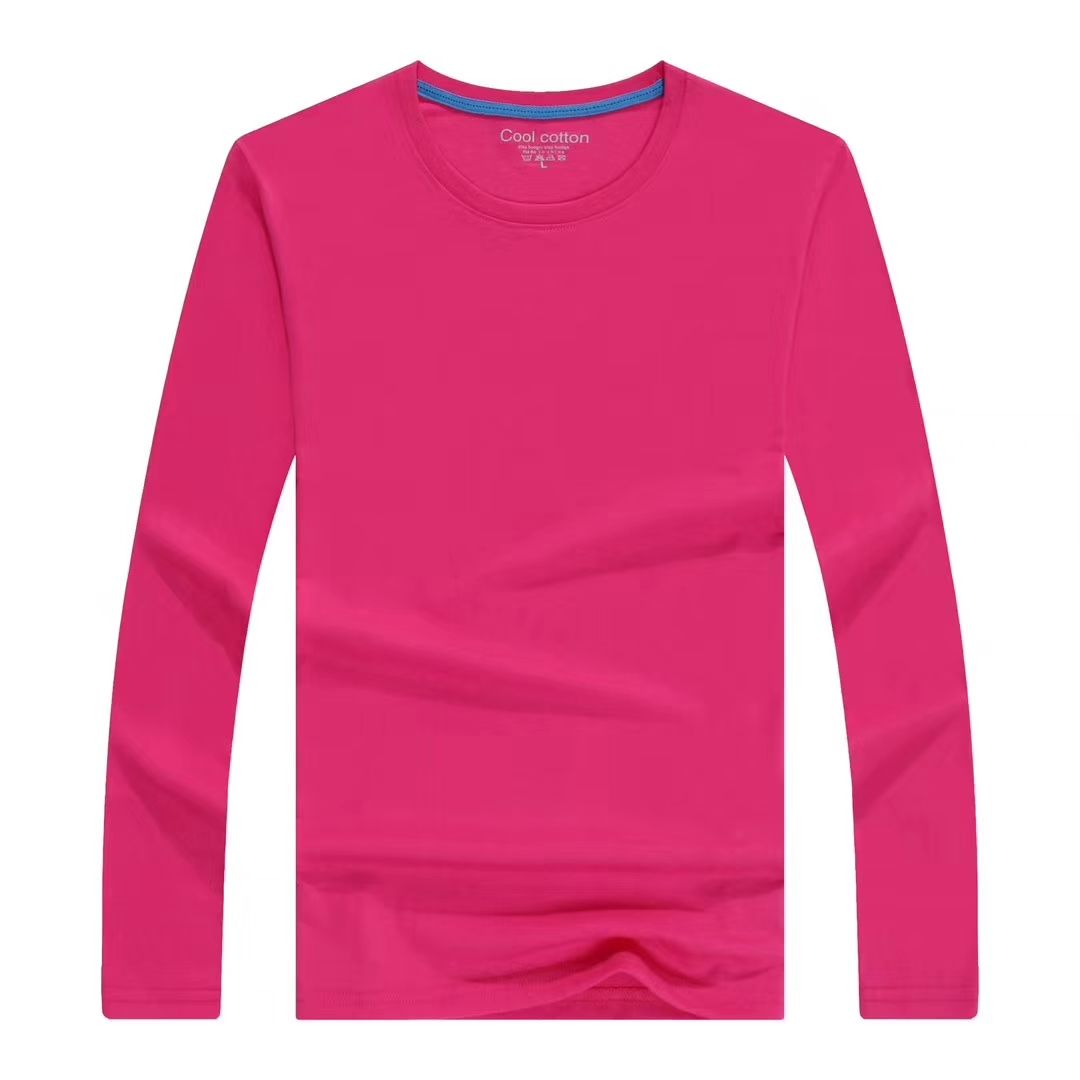 New pure cotton round-neck long-sleeved T-shirts, advertising shirts, cultural shirts, custom work clothes, group customization, printed log details Picture