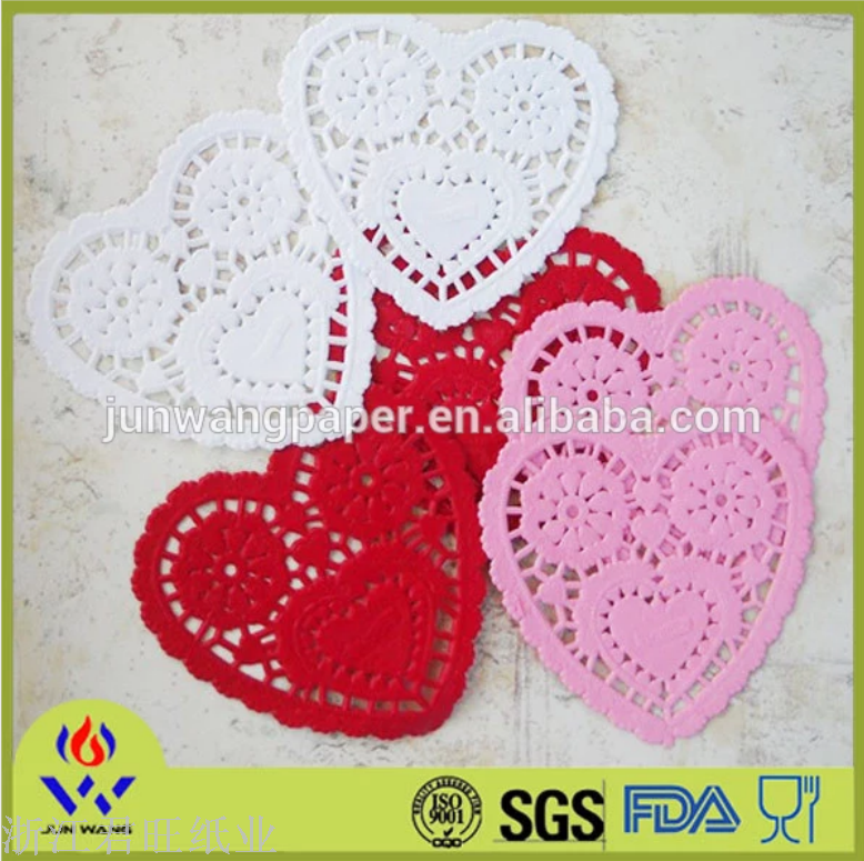 Hot Color Tray Paper Round Hollow Food Mat Paper Oil Proof Color Cake Paper Mat Baking Through Flower Paper Specification drawing