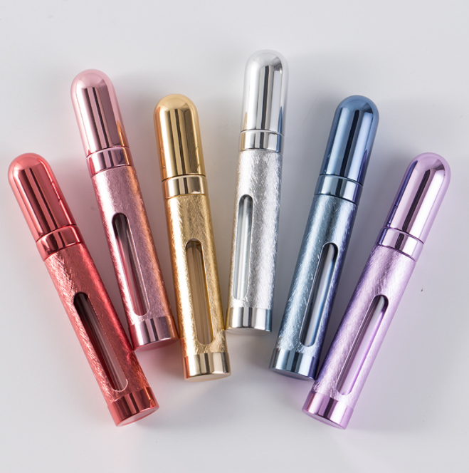 12ml portable aluminum foil bullet-shaped perfume bottle, glass bottle, spray perfume tube, perfume holder, portioned bottle details Picture