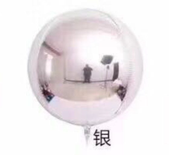 22-inch 4D aluminum film balloon festival party wedding decoration and arrangement, round mirror surface balloon, banquet decoration balloon details Picture