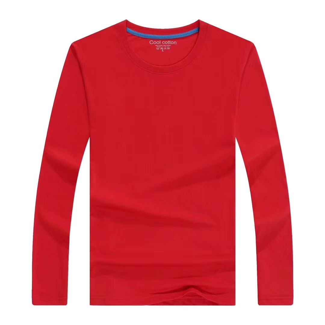 New pure cotton round-neck long-sleeved T-shirts, advertising shirts, cultural shirts, custom work clothes, group customization, printed log Specification image