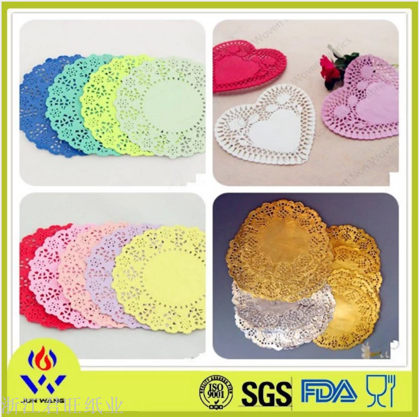 Self-Produced And Self-Sold Barbecue Oil Blotting Paper Circular Hollow Paper Pad Disposable Baking Food Flower Paper Through Flower Paper