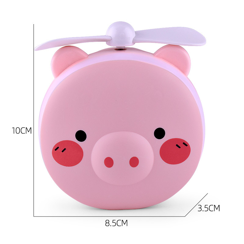 Douyin's piggy beauty mirror pocket fan, usb mini handheld fan, led light for make-up makeup Application Scenario