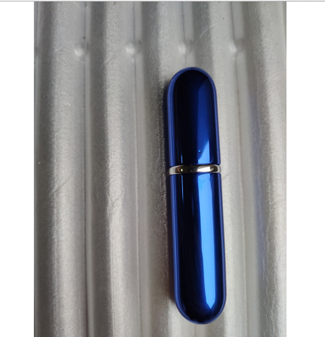 Portable aluminum 5ml two round perfume tube perfume spray perfume bottle perfume bottle empty bottle dispenser bottle Specification drawing