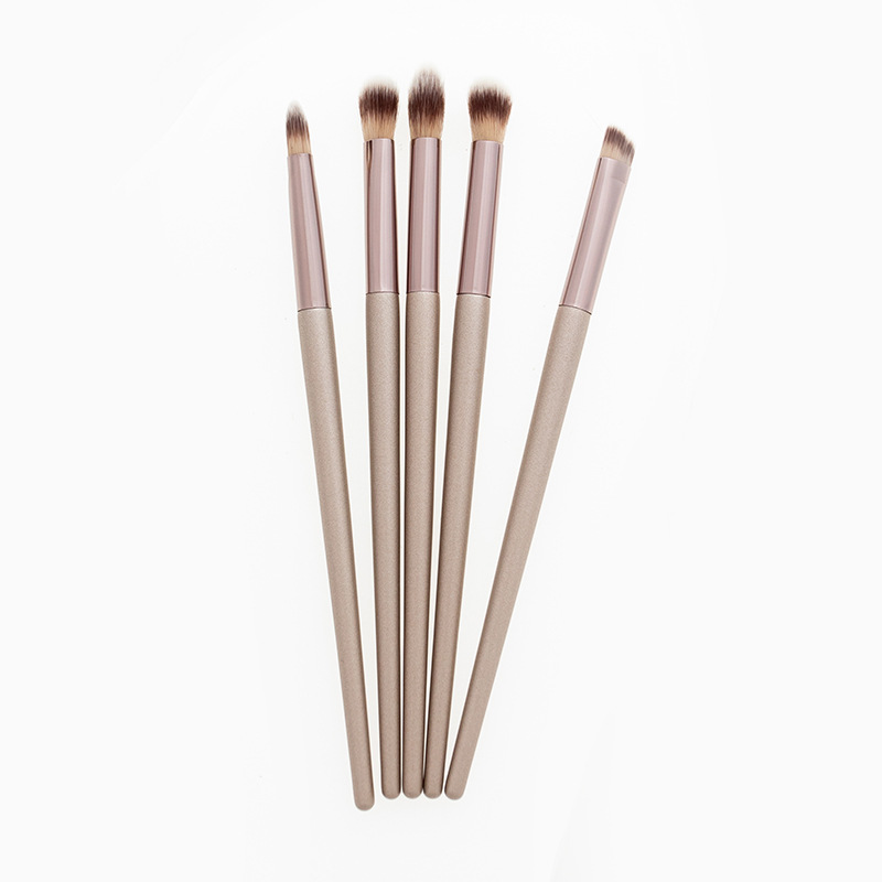 Factory-processed and customized beauty tools, high-end champagne gold foundation brush, eyeshadow brush, single set wholesale details Picture