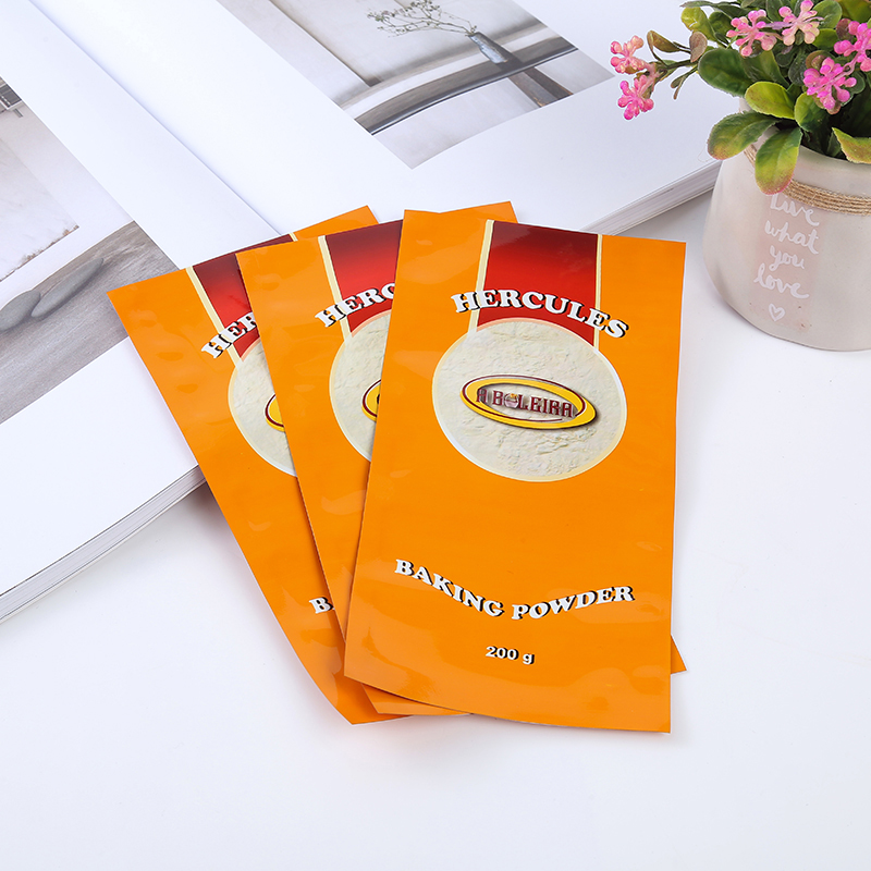 Factory direct sales of flour food packaging aluminum film self-sealing plastic bags CPPOPP composite bags with customized LOGO patterns details Picture