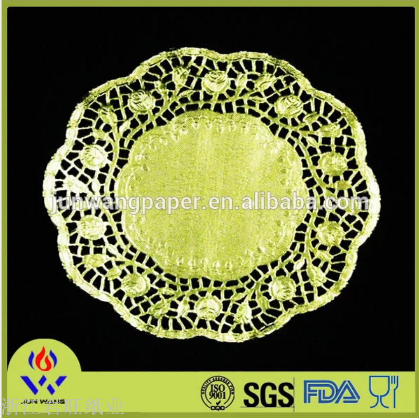 Hot Opp Packaging Hotel Padding Paper Gold Hollow Flower Bottom Paper Disposable Greaseproof Paper Padding Through Flower Paper Application Scenario