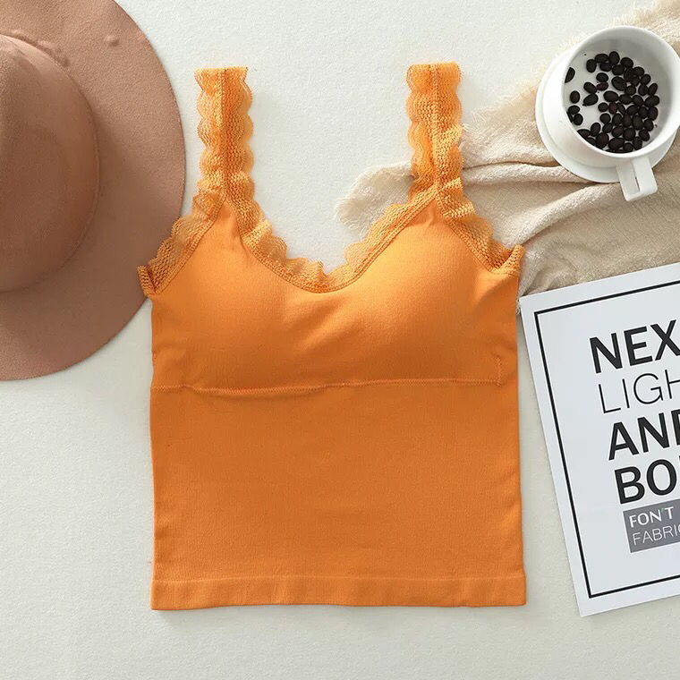 Seamless long chest wrap with versatile bottom strap underwear sexy lace without steel ring big U beautiful back thumbnail