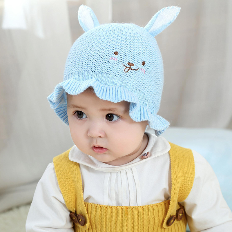 Cross-Border 2018 Autumn/Winter Pullover Hat Wool Rabbit Baby Hand-Knitted Hat Children's Autumn/Winter Hat Wholesale Application Scenario