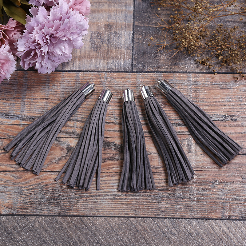 Spot Korean Velvet Deerskin Velvet 8Cm Leather Long Tassel Diy Accessories Accessories Accessories Custom Manufacturers Direct Sales