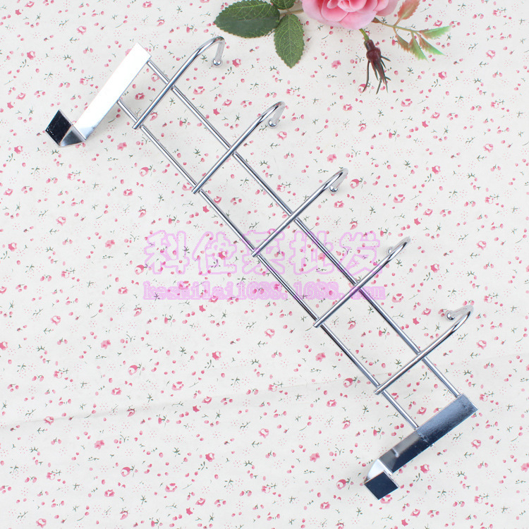Stainless Steel Door Behind Five Hook Kitchen Seamless Nail Free Door Hook Sundry Storage Multi-Functional 5 Hook Specification drawing