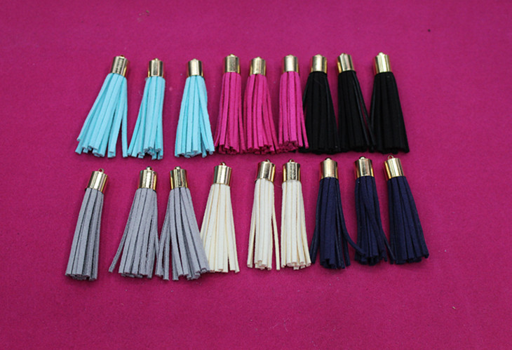 5cm Korean velvet tassel mobile phone bag pendant, leather tassel pendant, DIY accessory factory direct sales Specification image