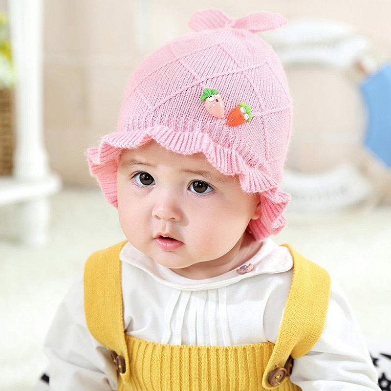 New Baby Hat Baby Children Hat Rabbit Radish Knitted Cartoon Warm Hat Wholesale