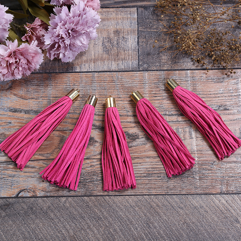 Gold Copper Cap Microfiber Thin Korean Velvet Leather Fringe Diy Accessories Accessories Bag Mobile Phone Spot Wholesale