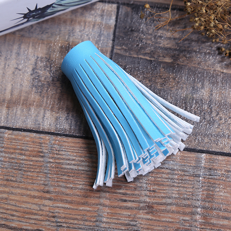 Korean Version Of The New Pu Fringe Keychain Pendant Bag Hanging Decoration Diy Accessories Can Be Customized According To The Color Card Manufacturers Direct Sales Specification drawing