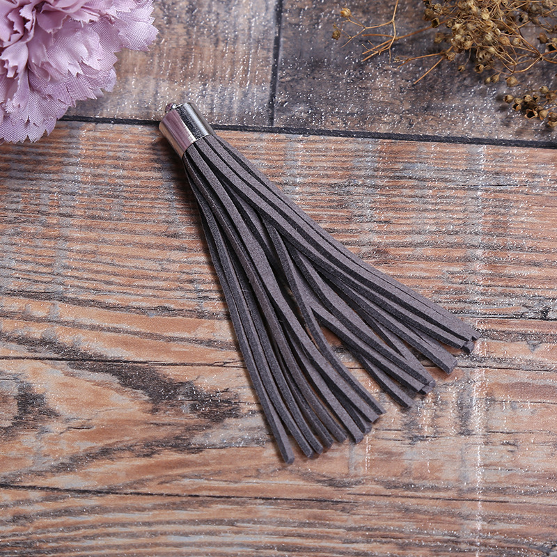 Spot Korean Velvet Deerskin Velvet 8Cm Leather Long Tassel Diy Accessories Accessories Accessories Custom Manufacturers Direct Sales Specification drawing