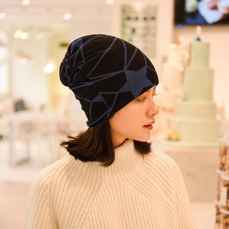 Cashmere Imitation New Sports Pullover Hat Fashion Print Pile Pile Hat Manufacturers Wholesale Fast Sell Hot Knitting Hat Application Scenario