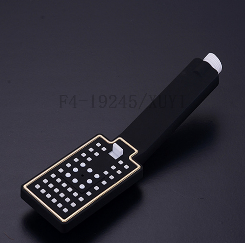 Factory direct sales of two-piece electroplated shower head sets, creative circular black top-spray shower head sets for household use Specification image