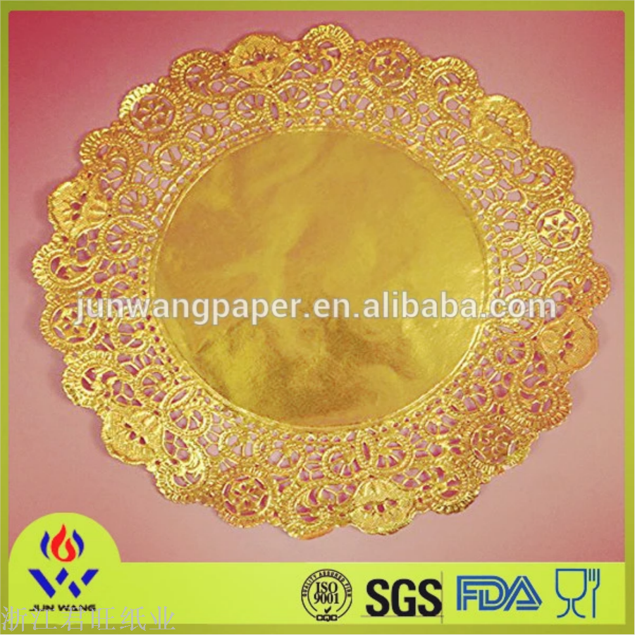 Direct Gold Hollow Cake Paper Pad Disposable Silver Oil Blotting Paper High-Grade Food Pad Paper Flower Backing Paper