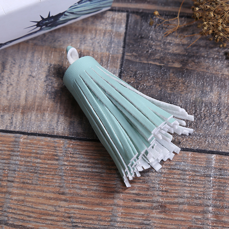 Korean Version Of The New Pu Fringe Keychain Pendant Bag Hanging Decoration Diy Accessories Can Be Customized According To The Color Card Manufacturers Direct Sales details Picture