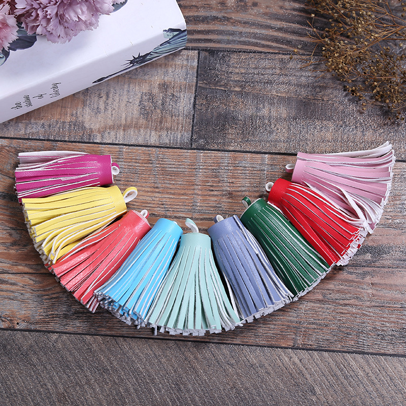 Korean Version Of The New Pu Fringe Keychain Pendant Bag Hanging Decoration Diy Accessories Can Be Customized According To The Color Card Manufacturers Direct Sales