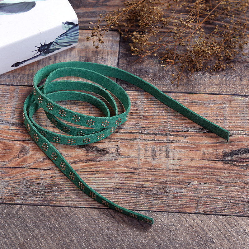 Korean-style velvet super-fine fiber riveted braided rope, DIY accessories, clothing accessories, customizable color cards, factory direct sales Specification image