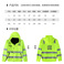 LIKAI反光棉衣巡逻保安防风雨外套交通警示荧光雨衣两件套可印字细节图