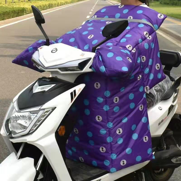 电动摩托车挡风被冬季加厚自行车电瓶电车冬天挡腿罩细节图