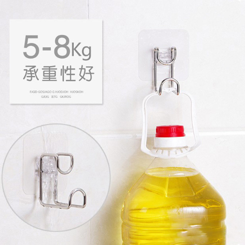 不锈钢脸盆挂钩 强力无痕壁挂洗脸盆浴盆粘钩 免打孔挂盆架钩产品图