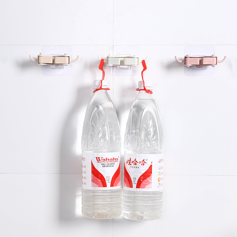 多功能免打孔拖把挂架创意浴室拖把夹粘钩架夹子浴室用品细节图