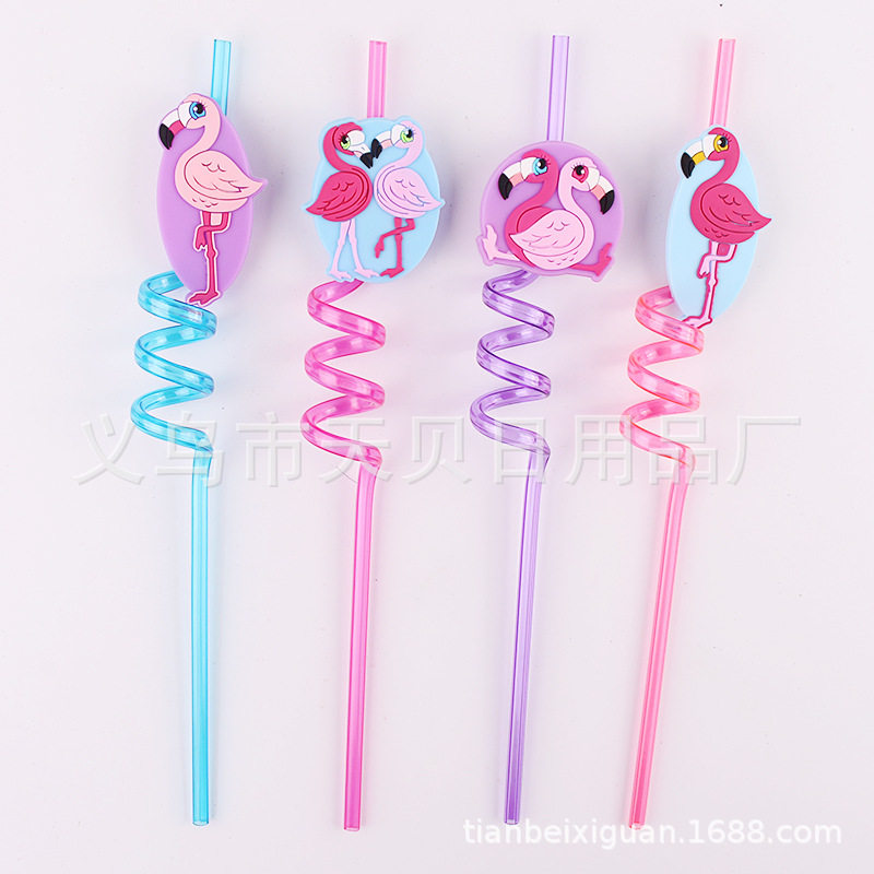 Flamingo Straw Petg Straw Flamingo Shoot Prop Party Straw Instagrammer Straw