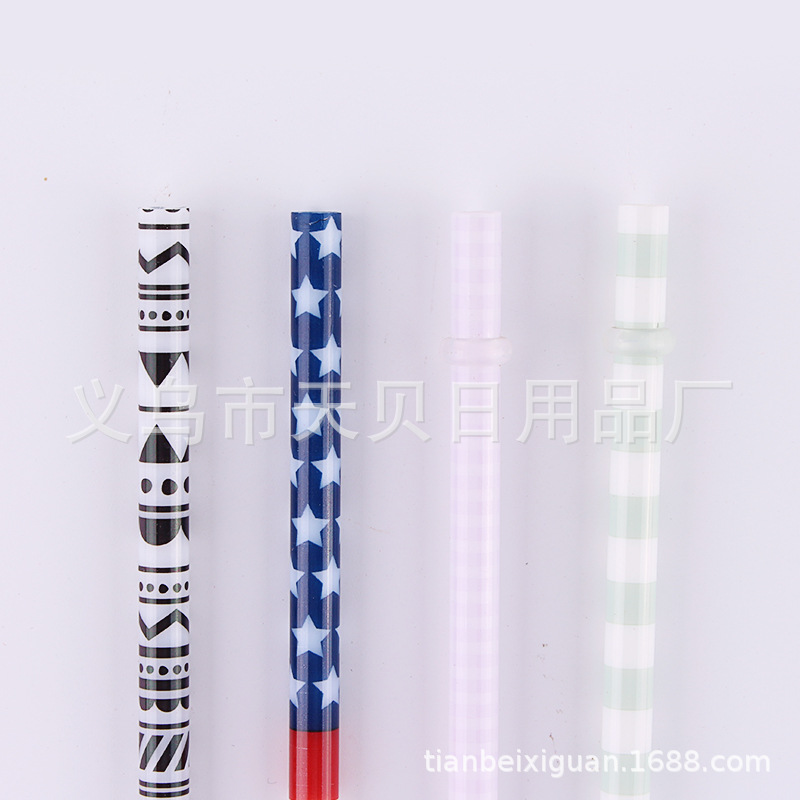 Pp Custom Printed Straight Straws Manufacturers Wholesale Repeat Daily Straws Color Drink Straws details Picture