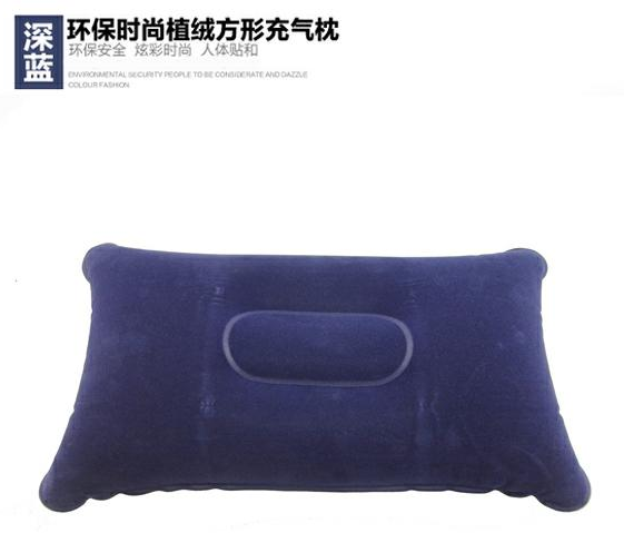 充气枕头 方形枕 露营植绒旅行枕