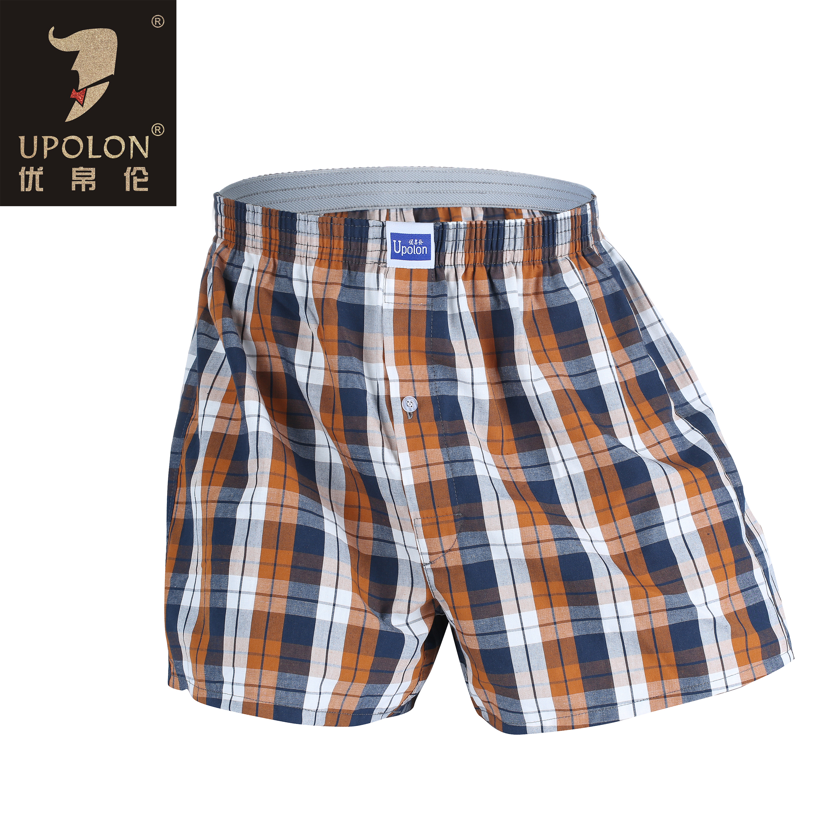 [Ublun] Men's cotton loose home shorts cotton boxers woven arrow pants beach pants