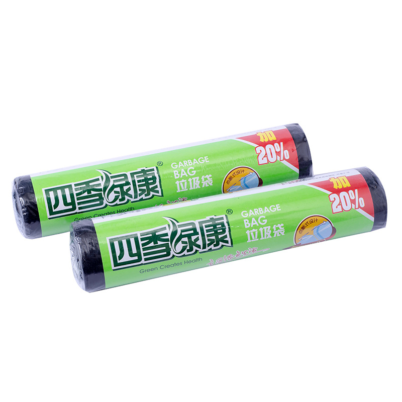Factory Direct Pe Material Black Thickened Large Garbage Bag Single-Roll Flat Mouth Type Hotel Disposable Garbage Bag details Picture