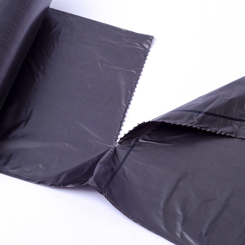 Factory Direct Sales Pe New Material Paper Core Type Black Large Garbage Bag Office And Home Disposable Thickened Garbage Bag details Picture