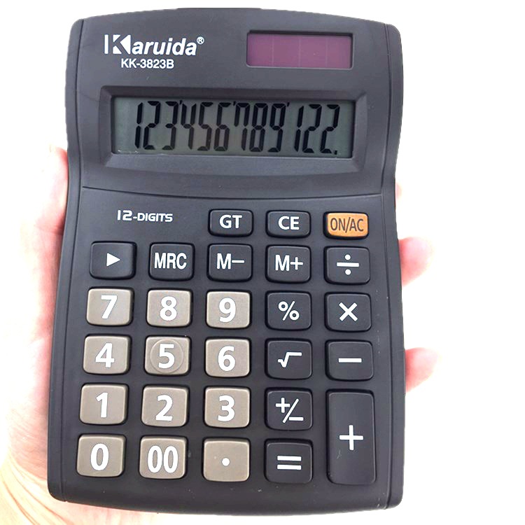 karuida 计算器生产供应黑色桌面办公用商务kk3823B