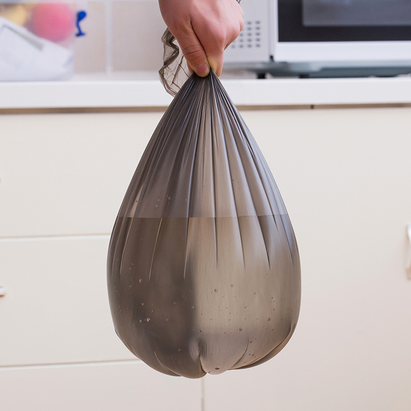 厂家直销PE全新料连卷式黑色大号垃圾袋办公家居一次性加厚垃圾袋细节图