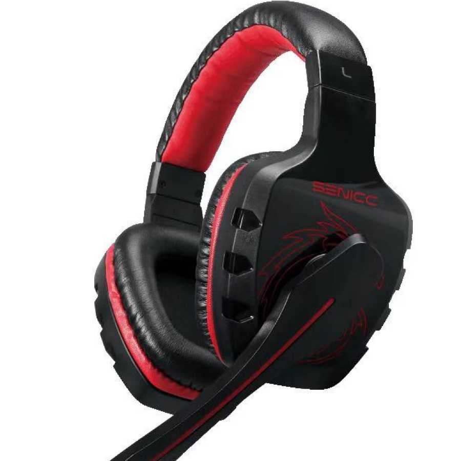The A1S head-mounted laptop gaming wired headphones feature clear bass and a rotatable microphone Item Picture