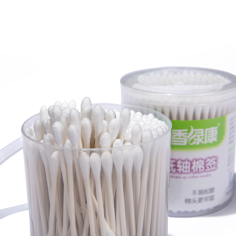 Factory Direct Cotton Double Head Disposable Bamboo Stick Cotton Swabs Beauty Makeup Remover Health 200 2-Head Boxed Cotton Swabs Specification drawing