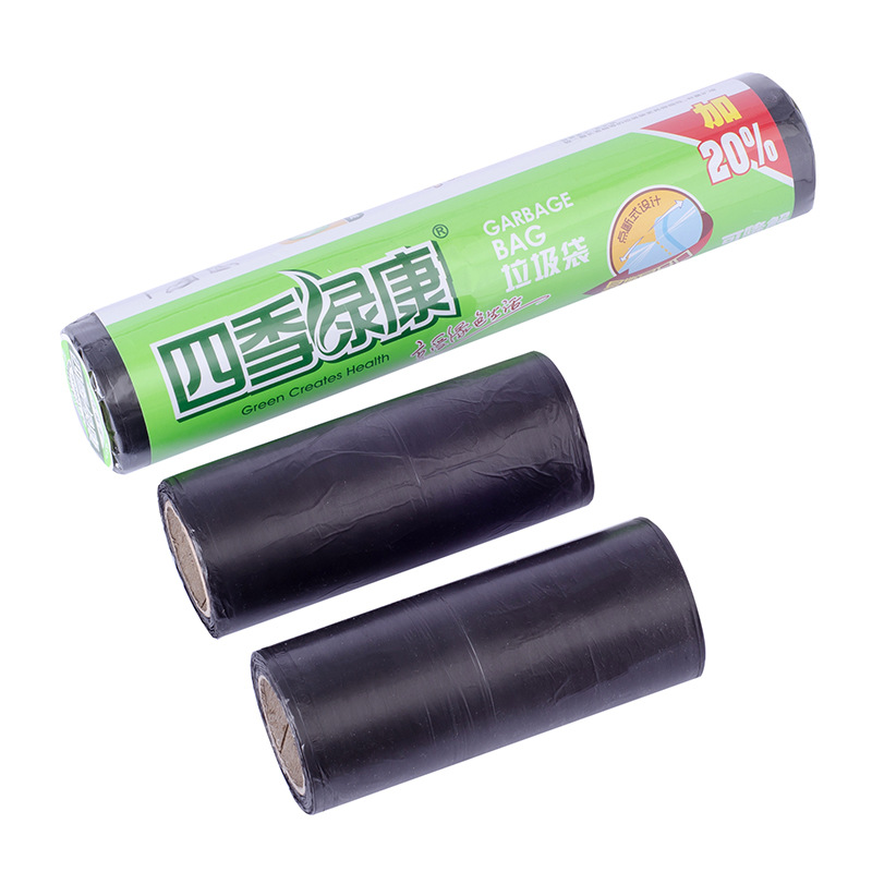 Factory Direct Sales Pe New Material With Roll Type Black Large Garbage Bag Office And Home Disposable Thickened Garbage Bag details Picture