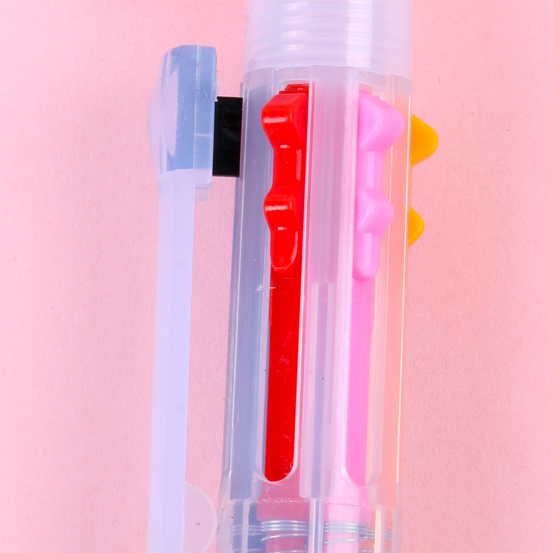 Factory direct cartoon creative 6-color unicorn pen refill press multi-functional ballpoint pen students with small fresh Item Picture