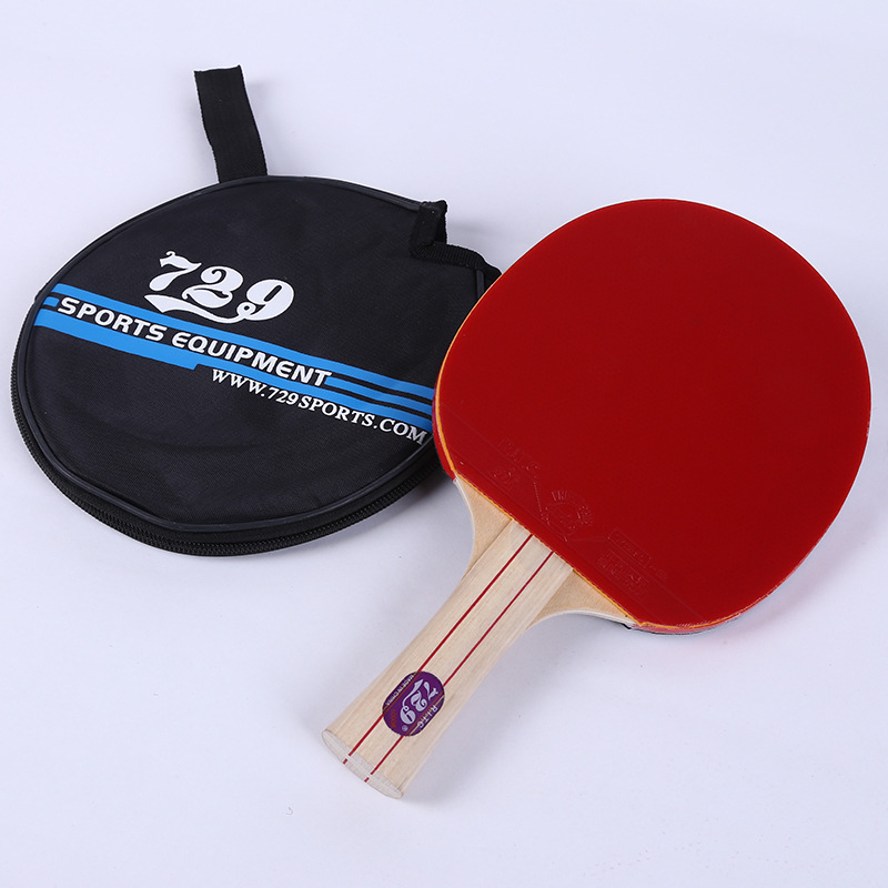 新款729-1000#乒乓球拍正胶5层纯木板训练用成品拍单只支装含拍包详情图2