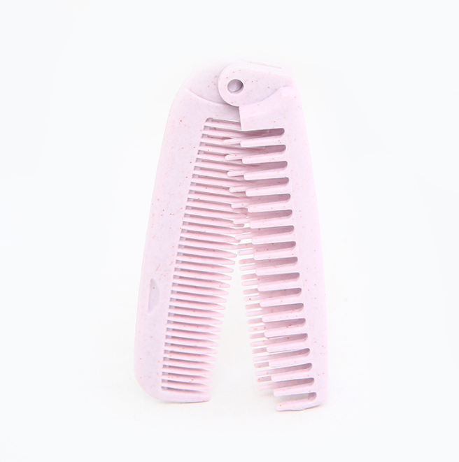 便捷式发夹折叠旅游梳两种款式梳头折塑料旅行梳子白底实物图